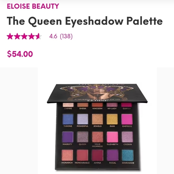 Eloise Beauty Other - The Queen Eloise Beaut eyeshadow palette | NIB | a queen lies in all of us | $54